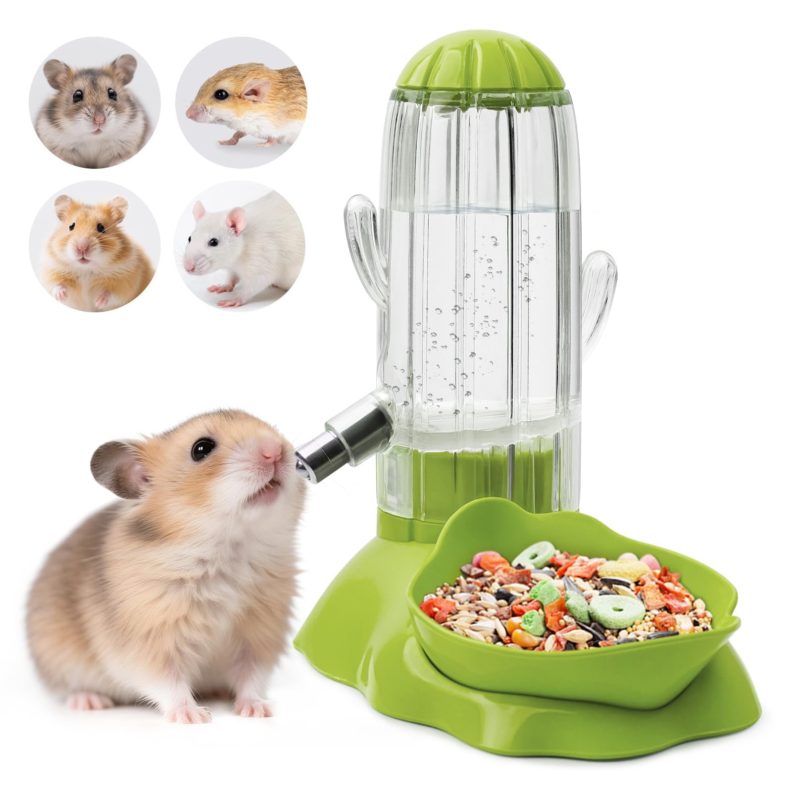 VANNON 2 en 1 abreuvoir-bouteille-eau pour hamster, pratique et durable.