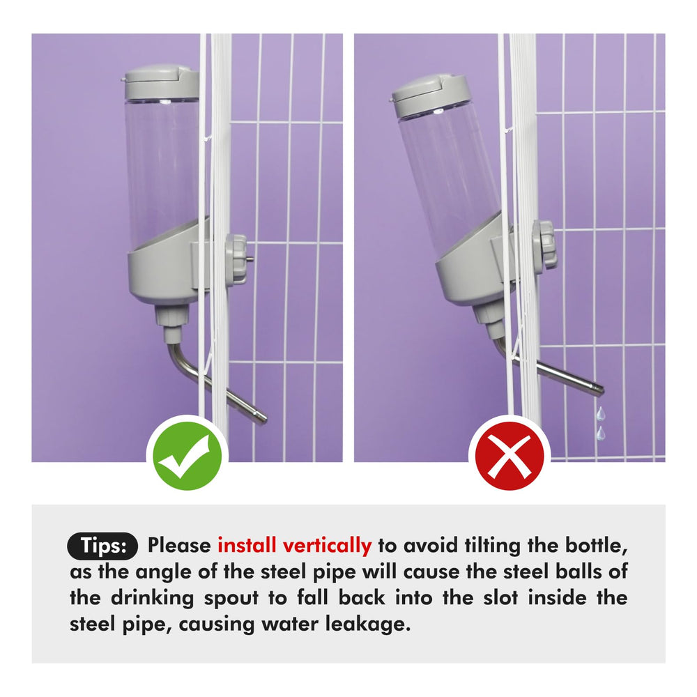 Vannon bouteille eau cage 680ml sans BPA pour animaux.
