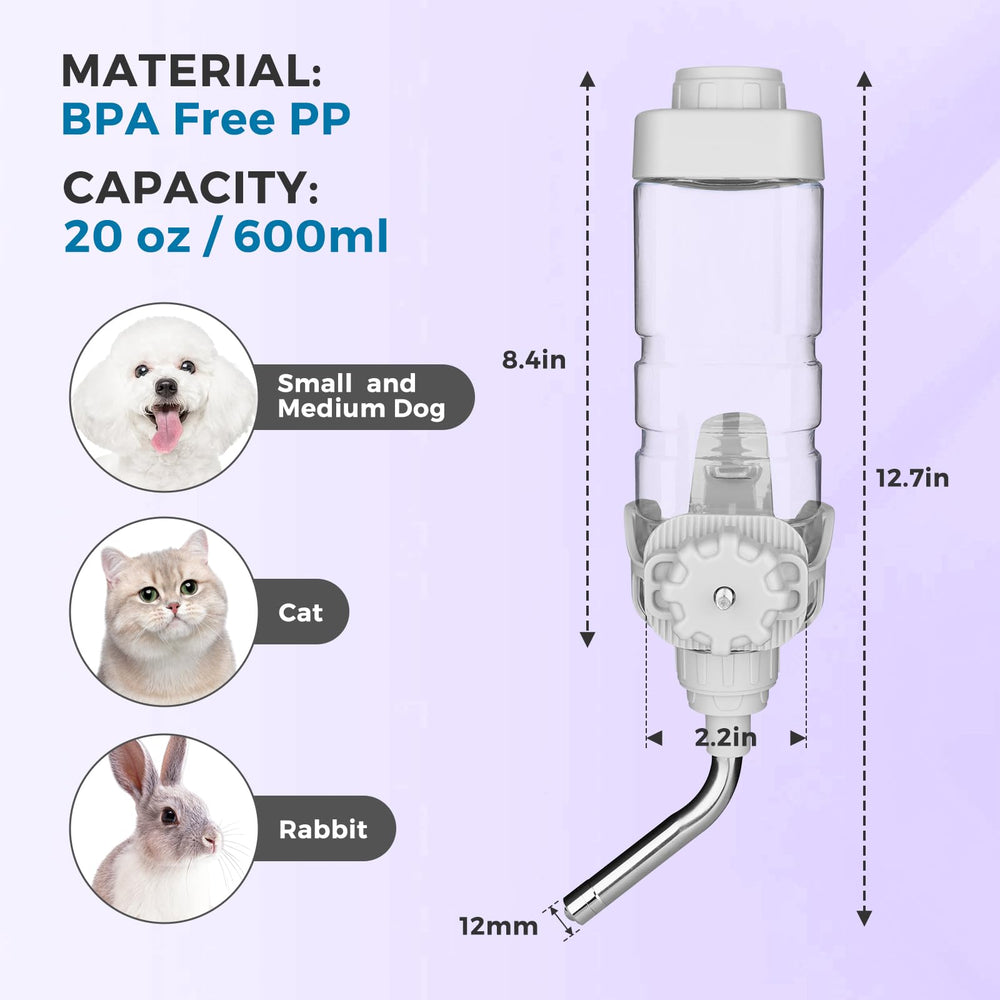 Capacité 600 ml, utile pour hydratation quotidienne.