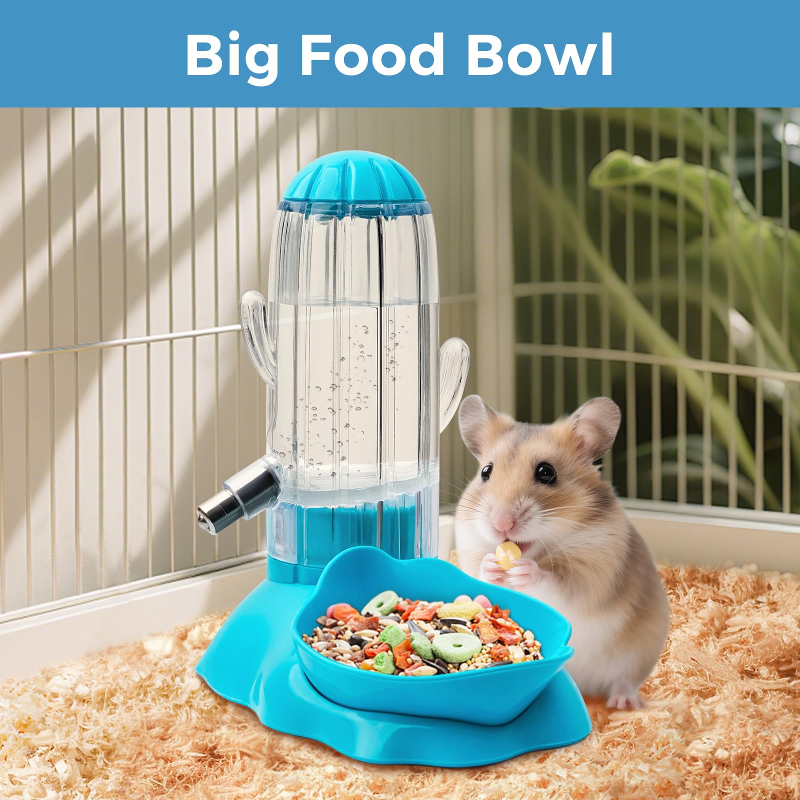Format compact idéal pour cages petites comme hamster et gerbilles.