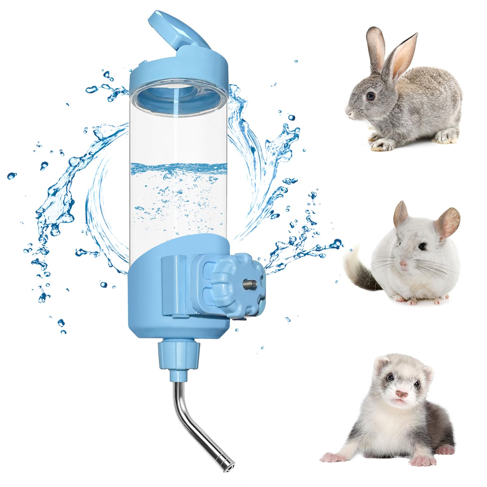 Distributeur d'eau Vannon pour petits animaux, 680 ml, pratique en cage