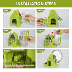 Maison multifonctions Vannon pour hamster, offrant abri convivial et espace de jeu.
