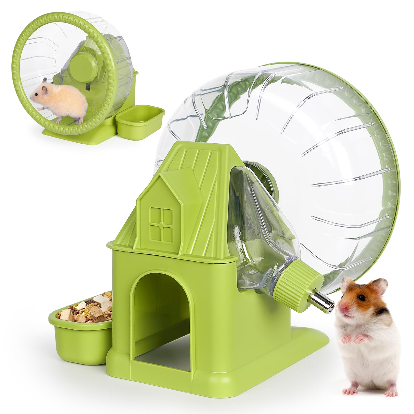 Roue d'exercice silencieuse Vannon pour hamster, idéale pour des courses nocturnes calmes.
