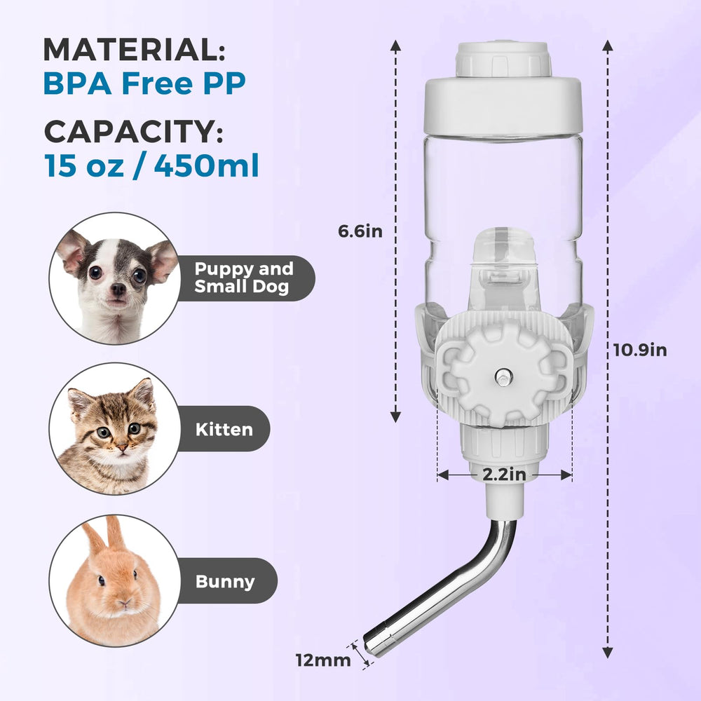 Utilisation polyvalente pour chiens, chats et lapins avec hydratation quotidienne.
