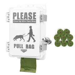 Distributeur VANQOU mural pour sacs canins, pratique lors des promenades en extérieur