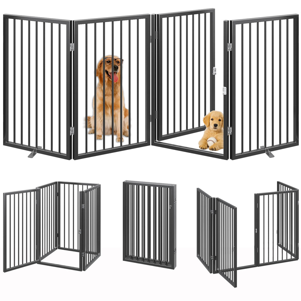 Structure métallique robuste de la barrière Vantas adaptée aux chiens actifs