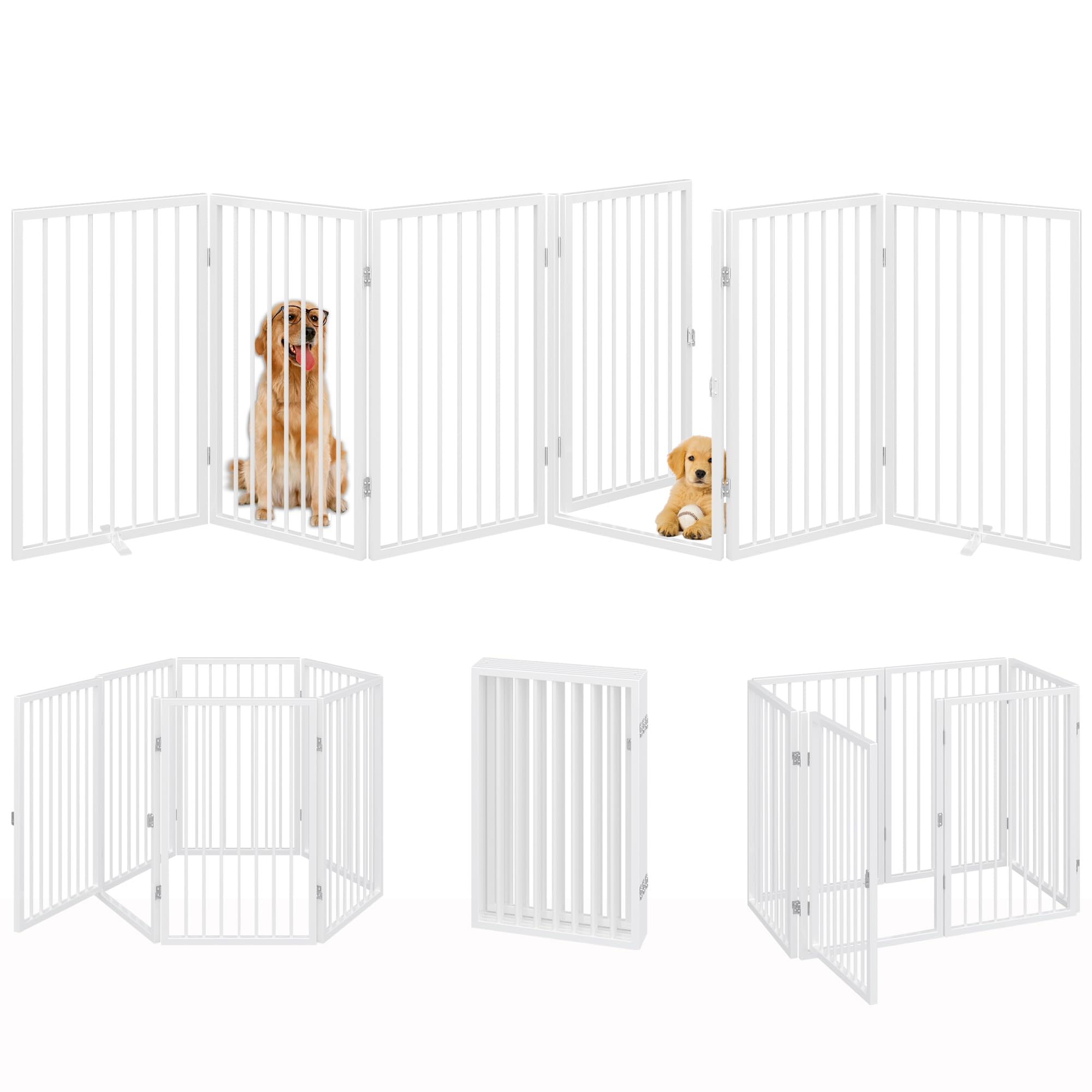 Barrière Vantas indépendante et pliable, installation sans outil et rangement rapide.