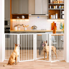Barrière Vantas pliable 80 pouces avec porte intégrée, pratique en déplacement.