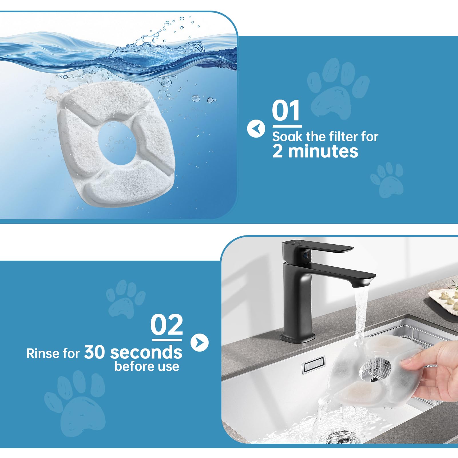 Accessoires VANVE entretien fontaine chat – remplacement rapide