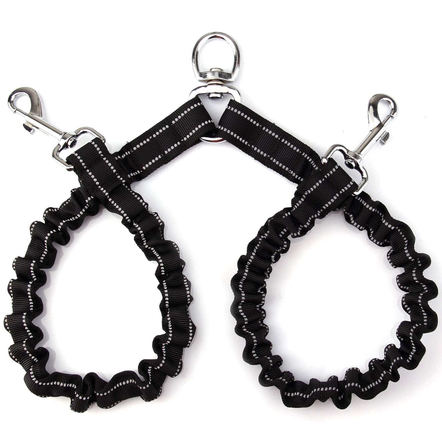 Laisse VANVENE double-chien sans enchevetrement pour promenades fluides et securisées.