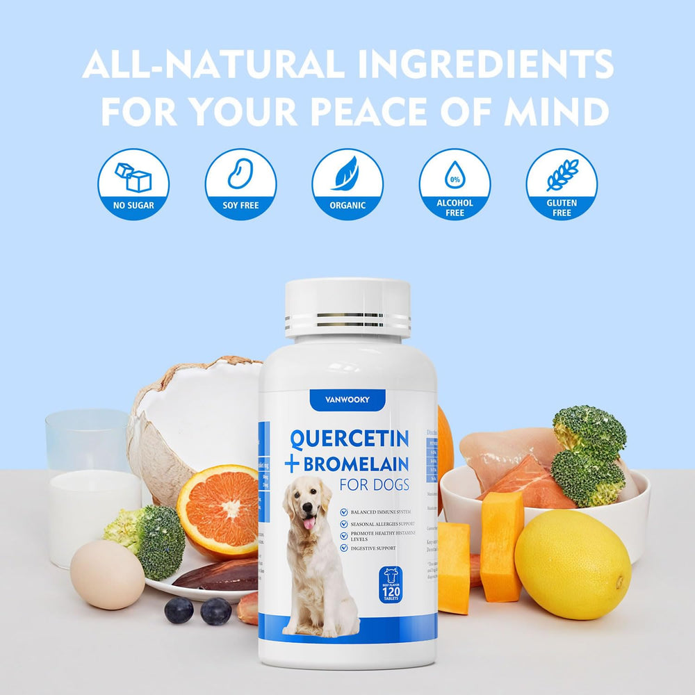 Absorption élevée VANWOOKY Quercetine et Bromélaïne, formulation rapide.
