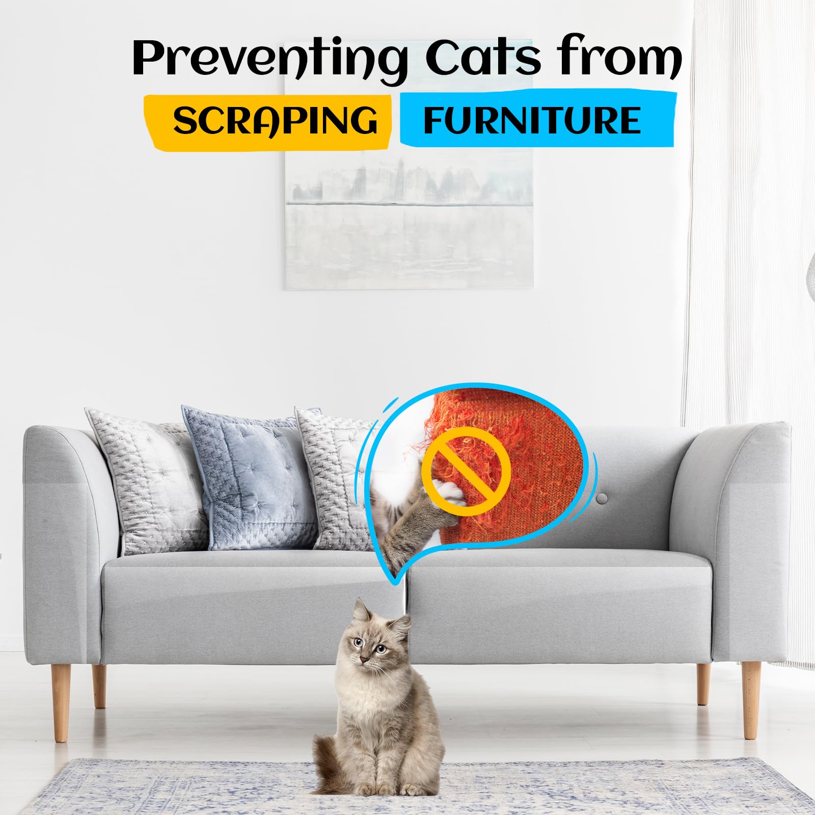 Vanzard protecteur meubles chat griffures canapé-arriere: couverture large et efficace