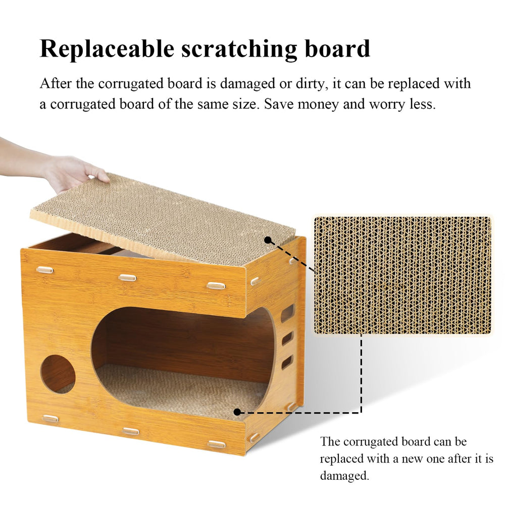 VARLNALY carton-durable-interieur convient aux chats de petite à moyenne taille.