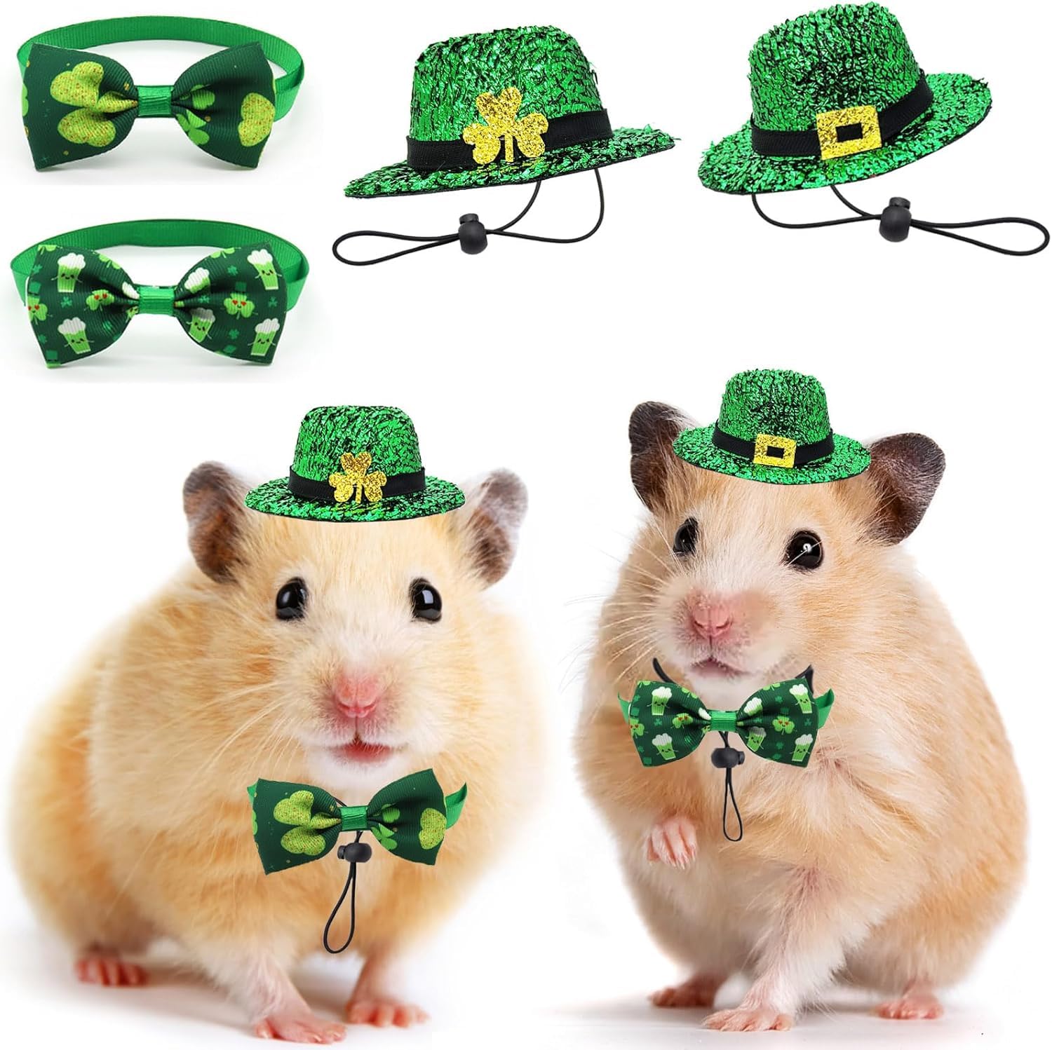 Vaudarkit chapeau lutin sequin hamster: accessoire festif léger et facile à enfiler.