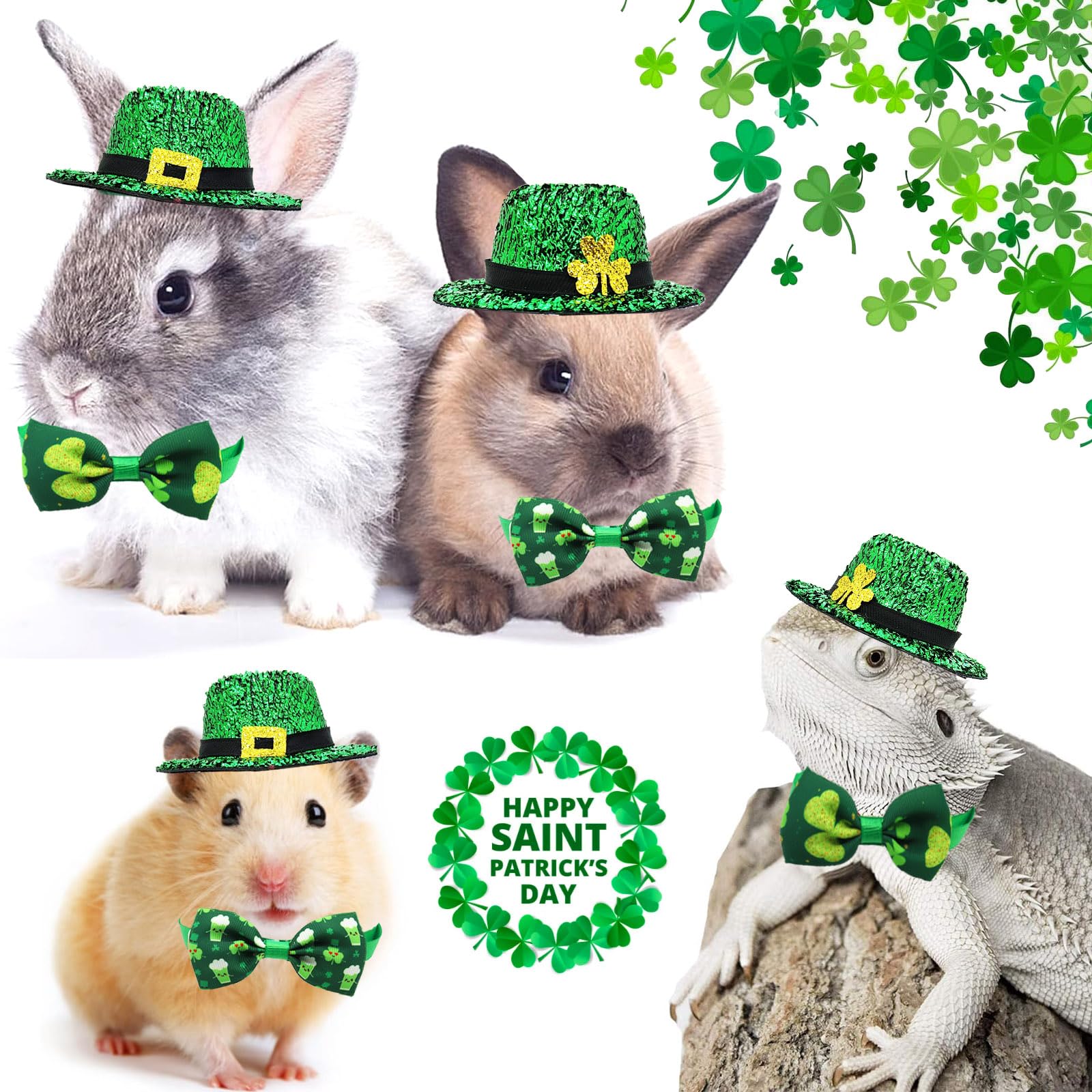 Vaudarkit haut-de-forme Saint-Patrick hamster: look festif et sûr pour les fêtes.