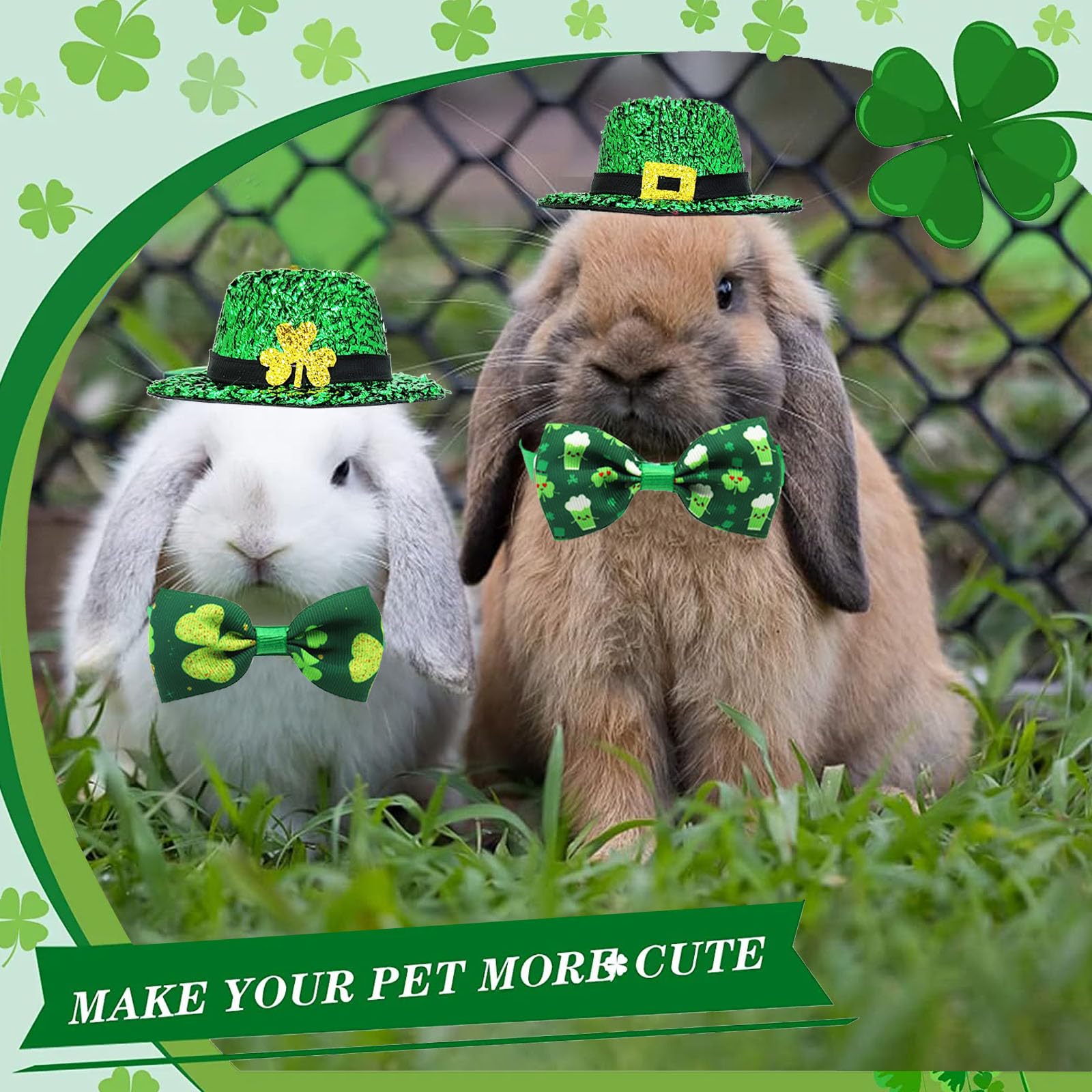 Vaudarkit haut-de-forme Saint-Patrick lapin: allure festive et confort léger.