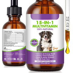 Ingrédients naturels Vceeoy pour chiens, formulation vétérinaire rassurante.