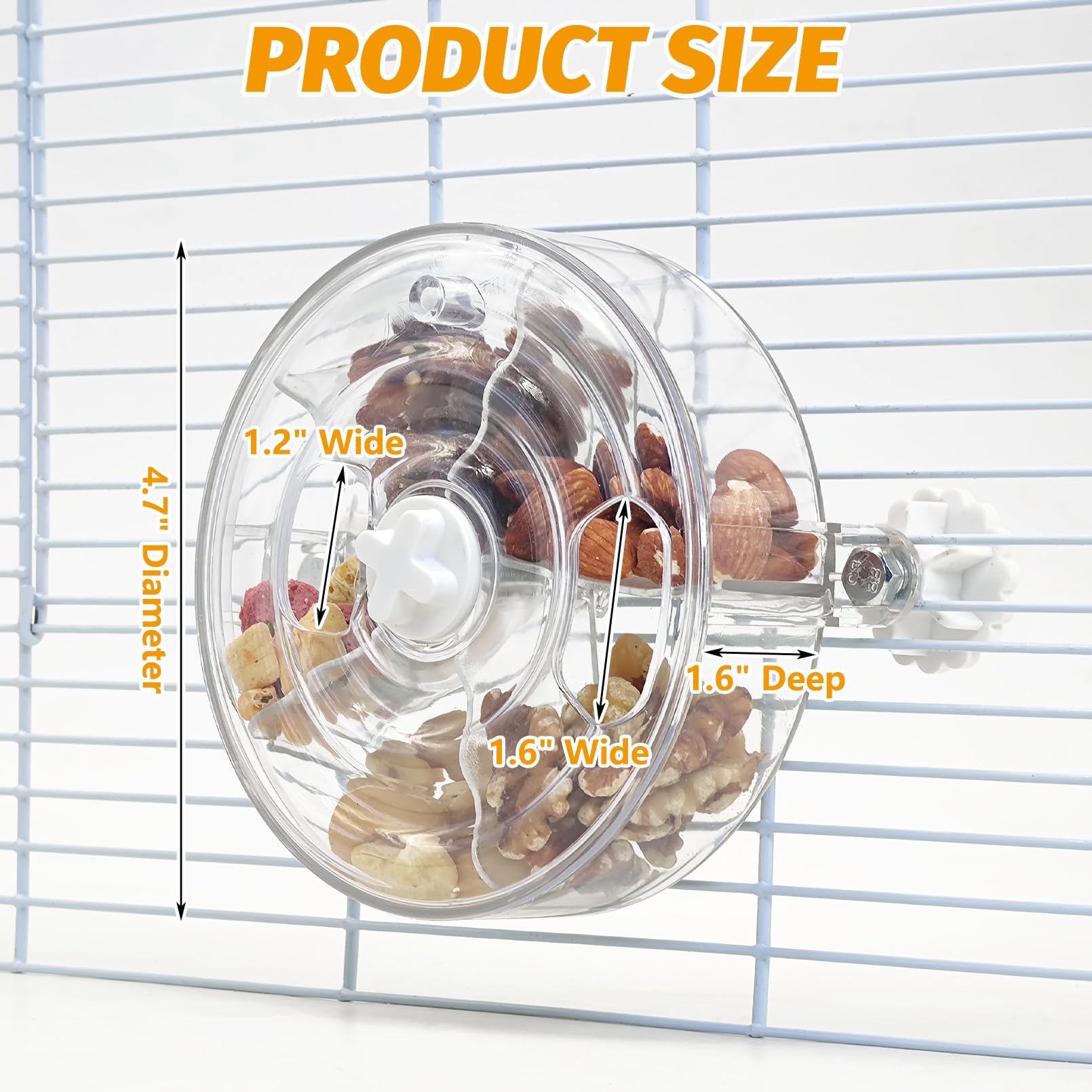 Jouet VCEPJH pour rat, roue transparente, montre les friandises et encourage l'activité.