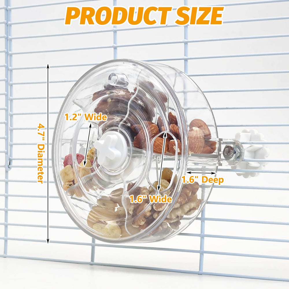 Jouet VCEPJH pour rat, roue transparente, montre les friandises et encourage l'activité.