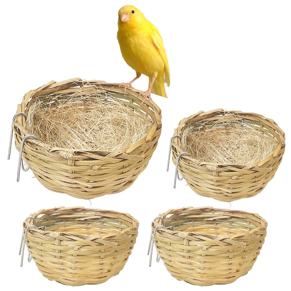 Nid en bambou VCEPJH pour cage, durable et sûr pour petits oiseaux.
