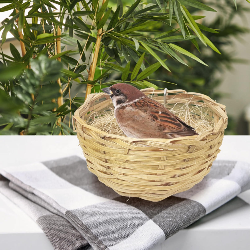 Nid en bambou VCEPJH au look naturel pour petits oiseaux.