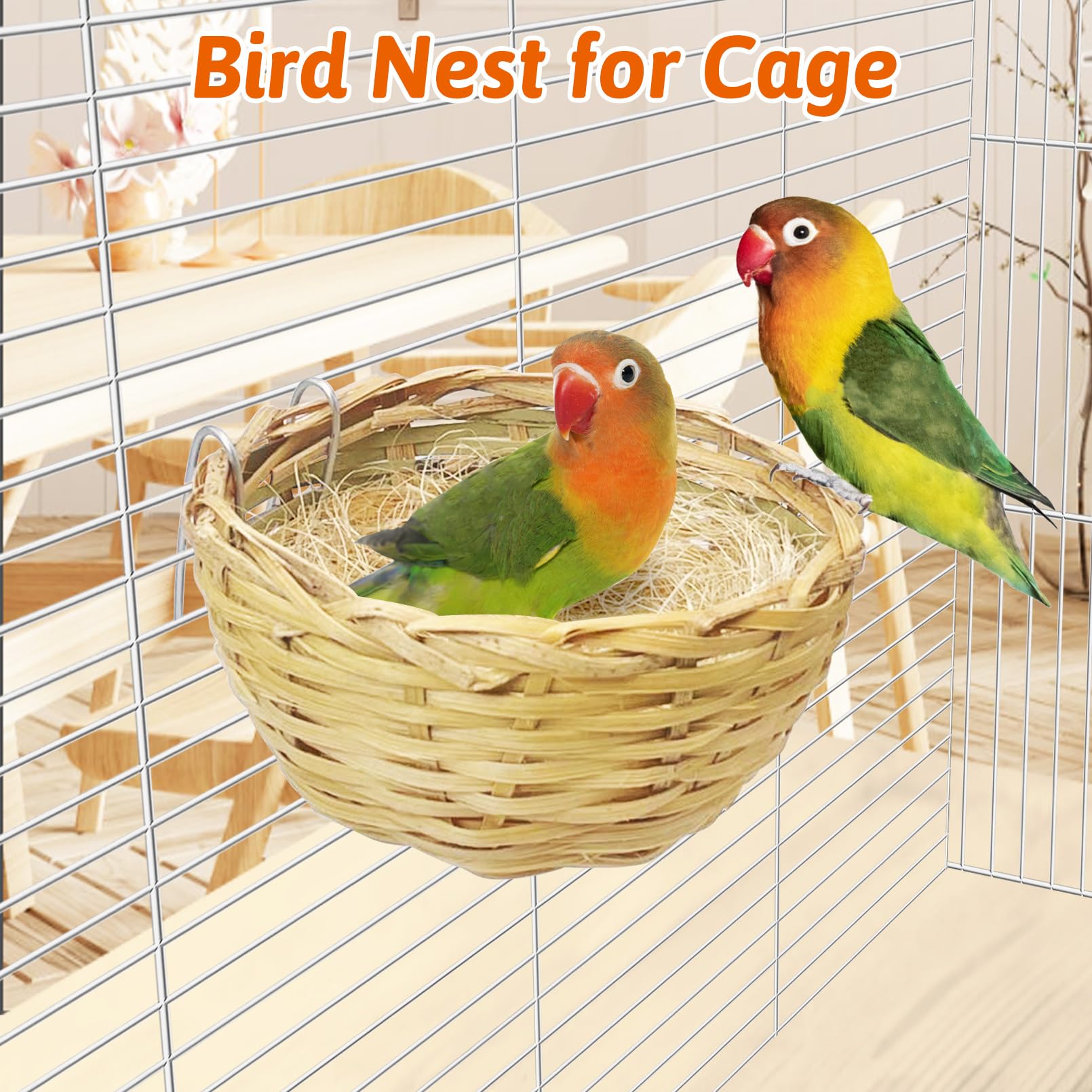 Nid VCEPJH décoratif, parfait pour embellir la cage.