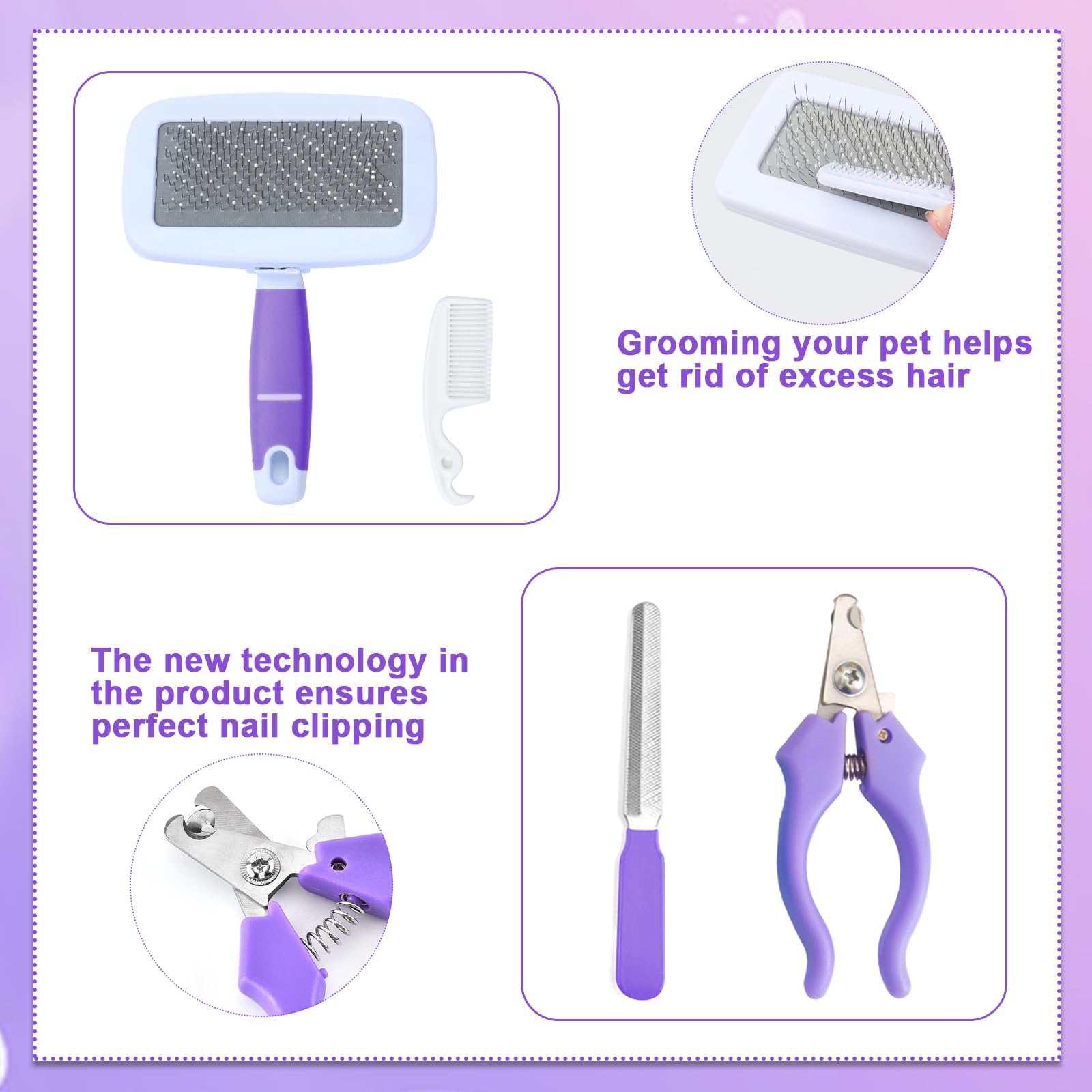 VCZONE brosse démêlante-poil, démêle facilement et réduit les nœuds.