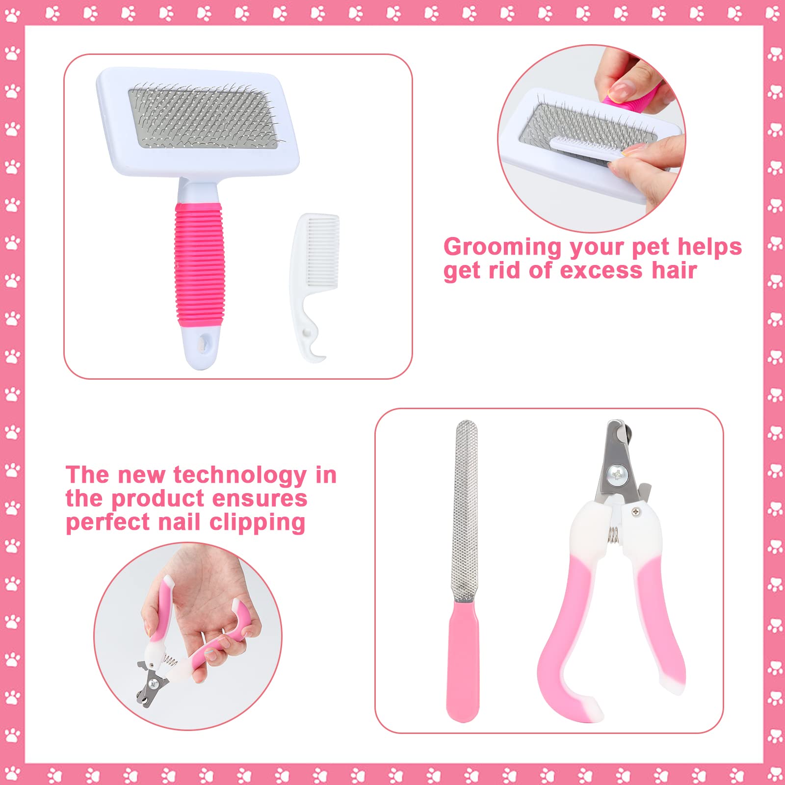 VCZONE brosse slicker pelage – retire les nœuds