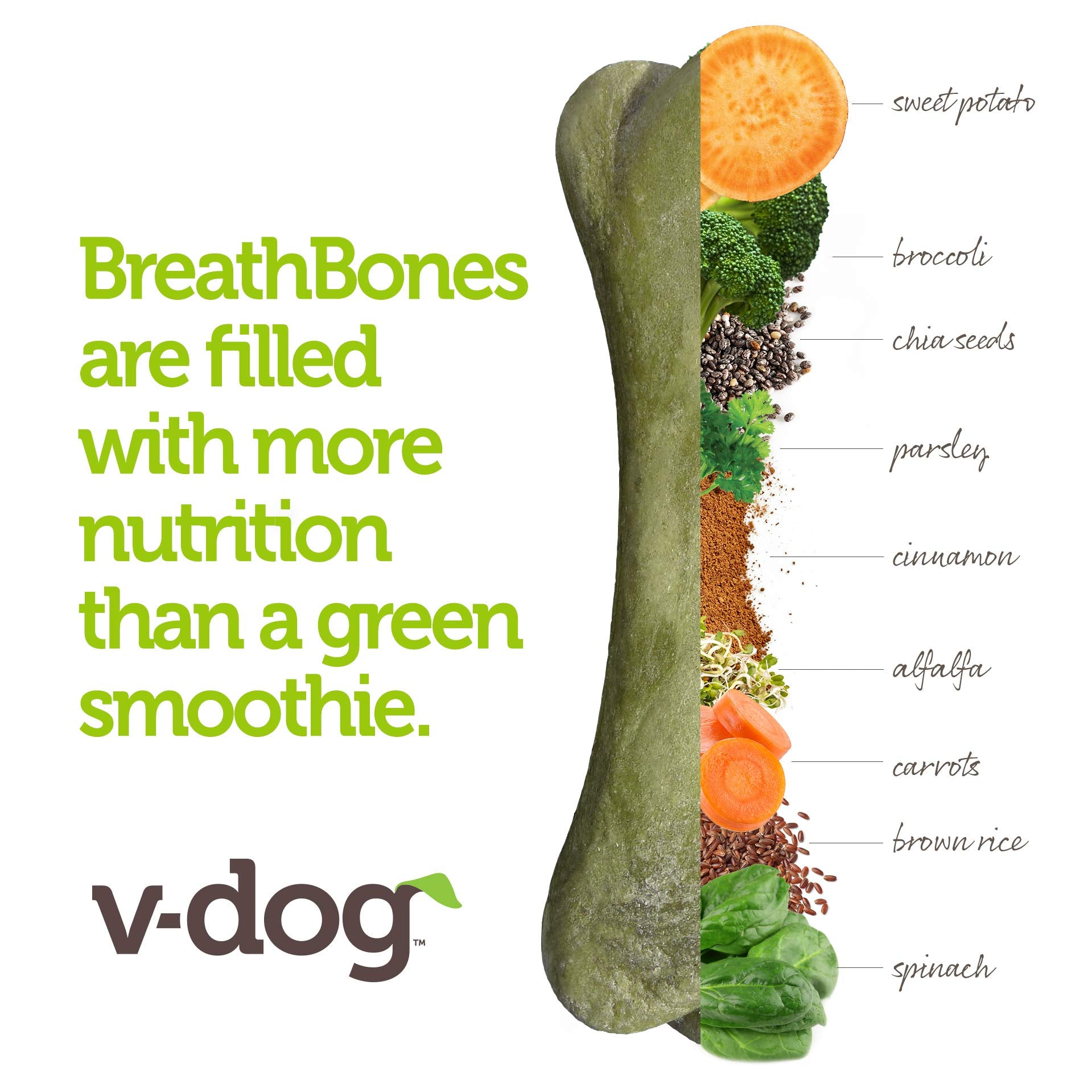 V-dog Breathbone texture facile à digérer, adapté chiens sensibles