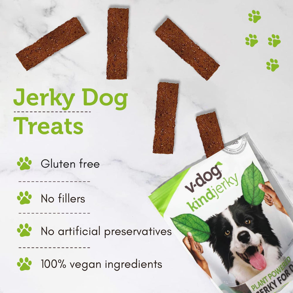 V-dog Kind Jerky sans additifs artificiels ni agents de remplissage.