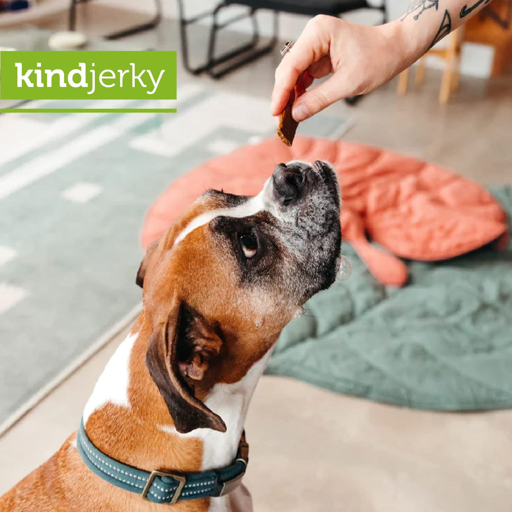 V-dog Kind Jerky texture croustillante, expérience de mastication agréable.