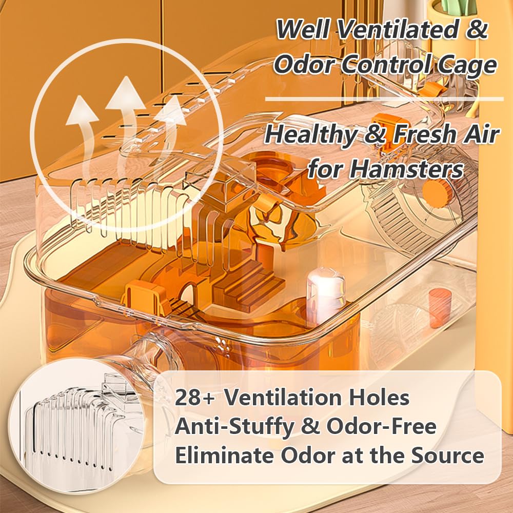 VE ThalasynTech cage hamster nain 8-en-1 bouteille d'eau pratique pour hydratation.