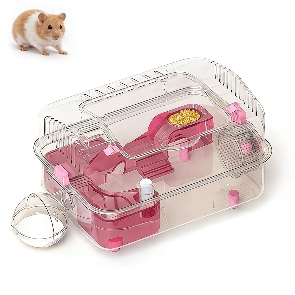 VE ThalasynTech cage hamster nain 8-en-1 ouverte, observation facile et entretien rapide.