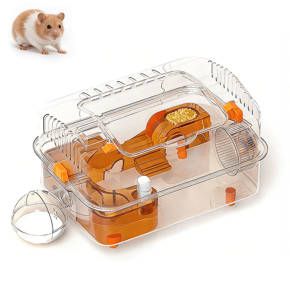 VE ThalasynTech cage hamster nain ensemble 8 en 1 – vue frontale claire et prête à l’emploi