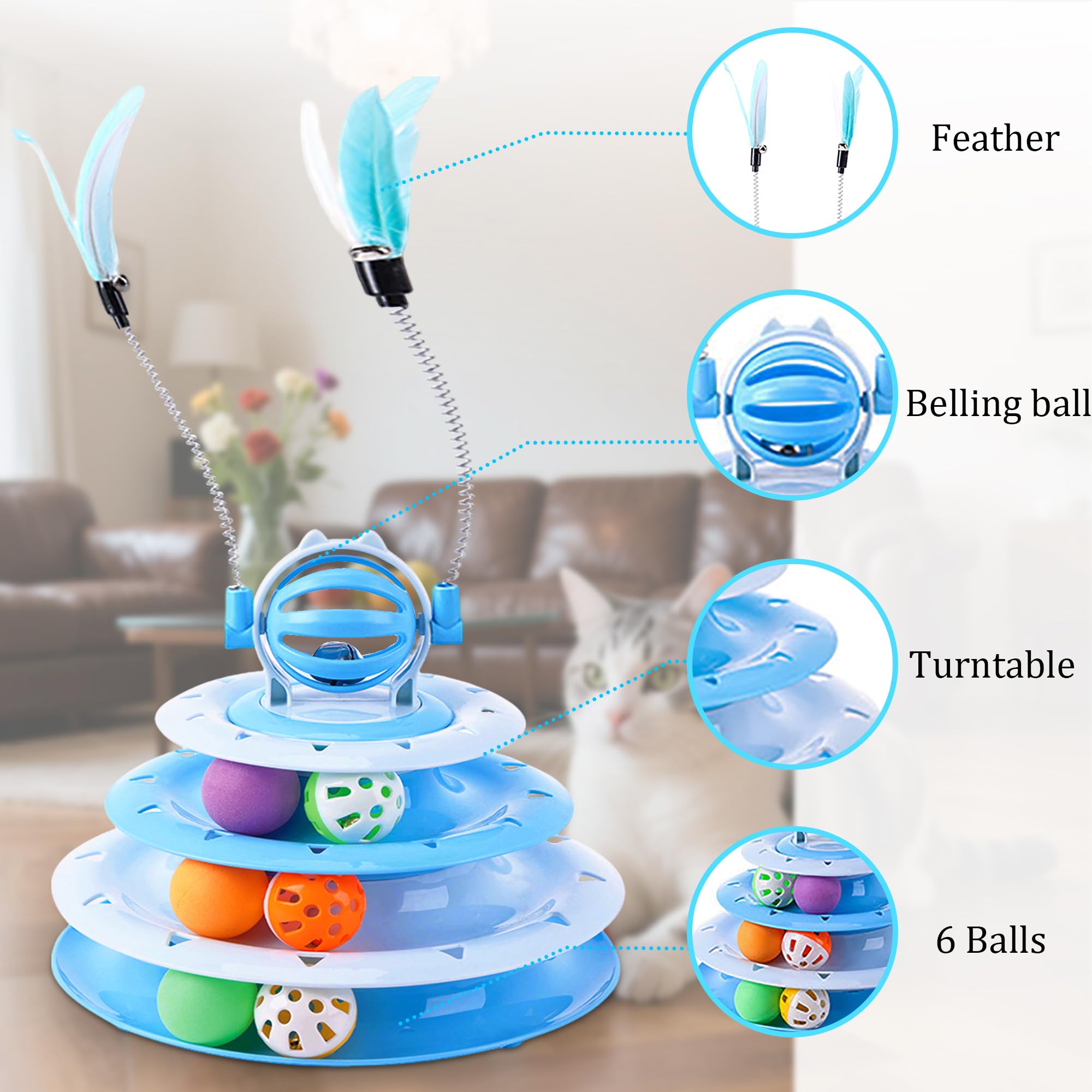 Vealind jouet-chat-plastique-ABS-durable résistant aux griffes et sûr