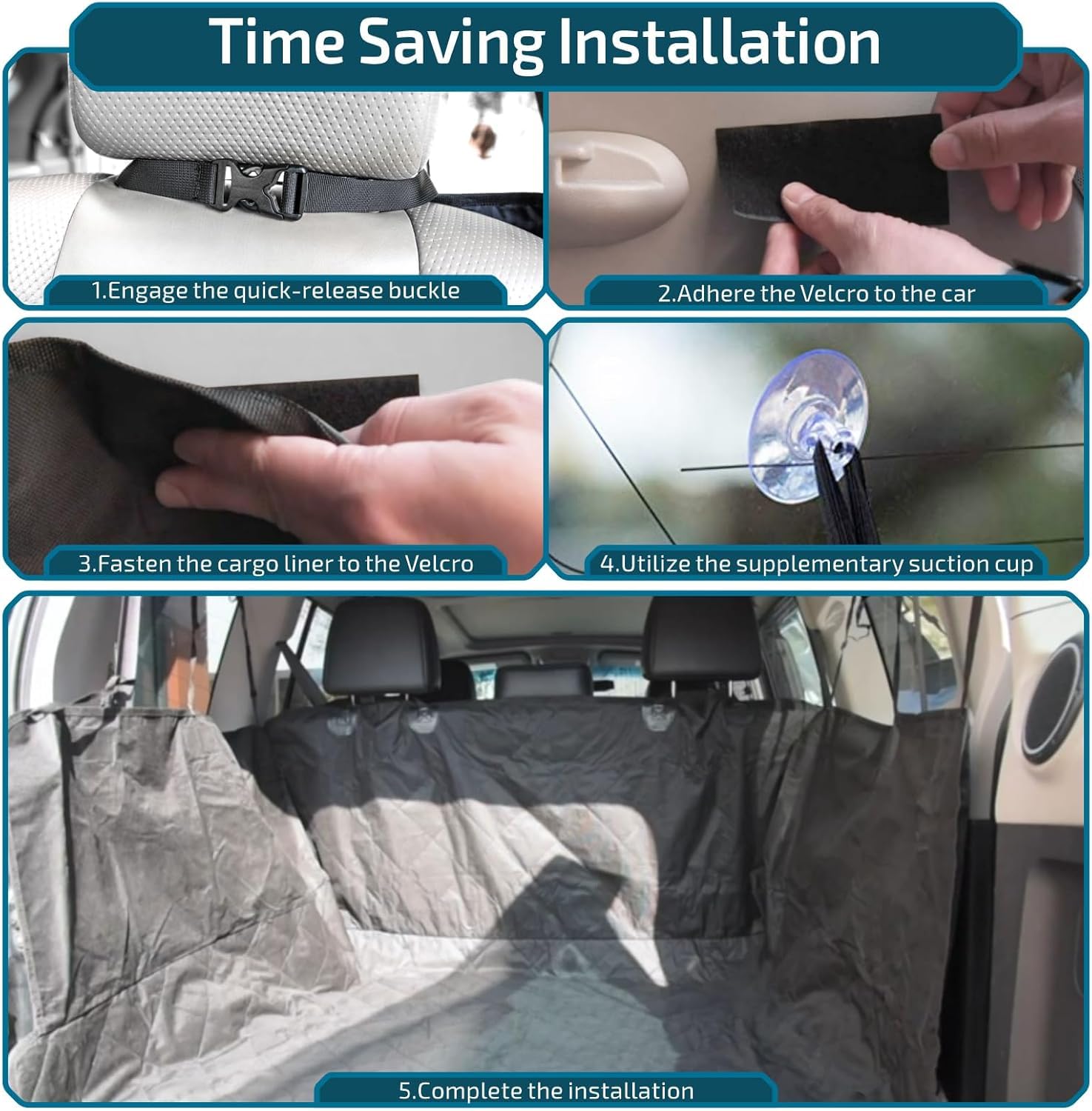 Veckle SUV Cargo Liner: pliable et facile à ranger après usage.
