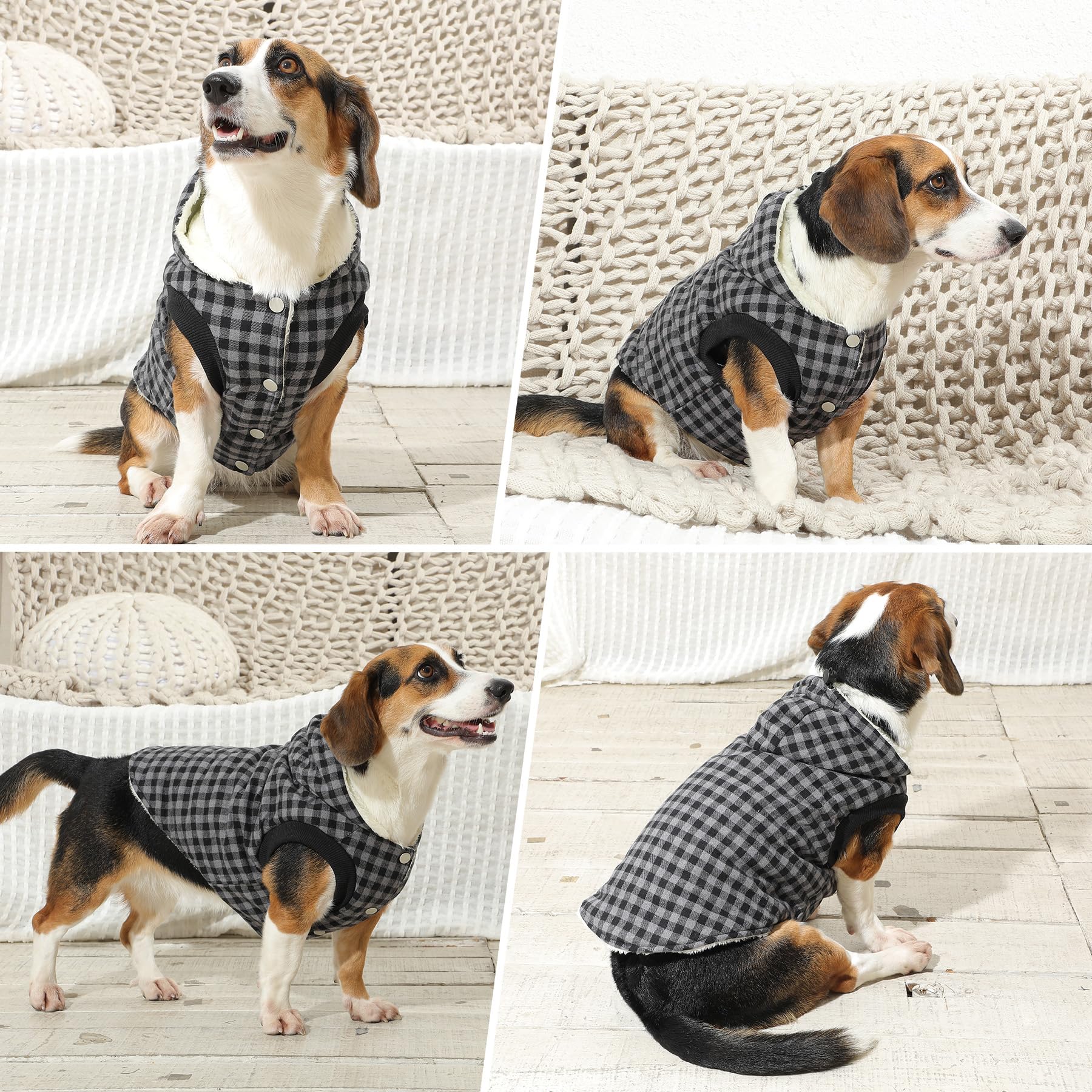 Vecomfy doublure polaire et tartan britannique, confort chaud et élégant.
