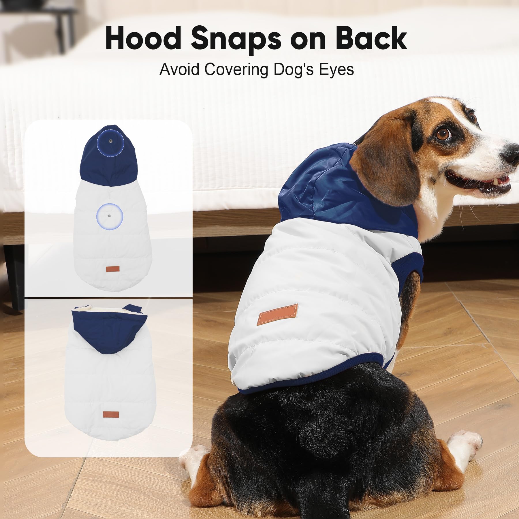 Vecomfy fermeture à pression, enfiler et retirer facilement le hoodie.