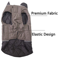 Ouverture zippée dans le dos et trous pour harnais Vecomfy facilitant l’ajustement.