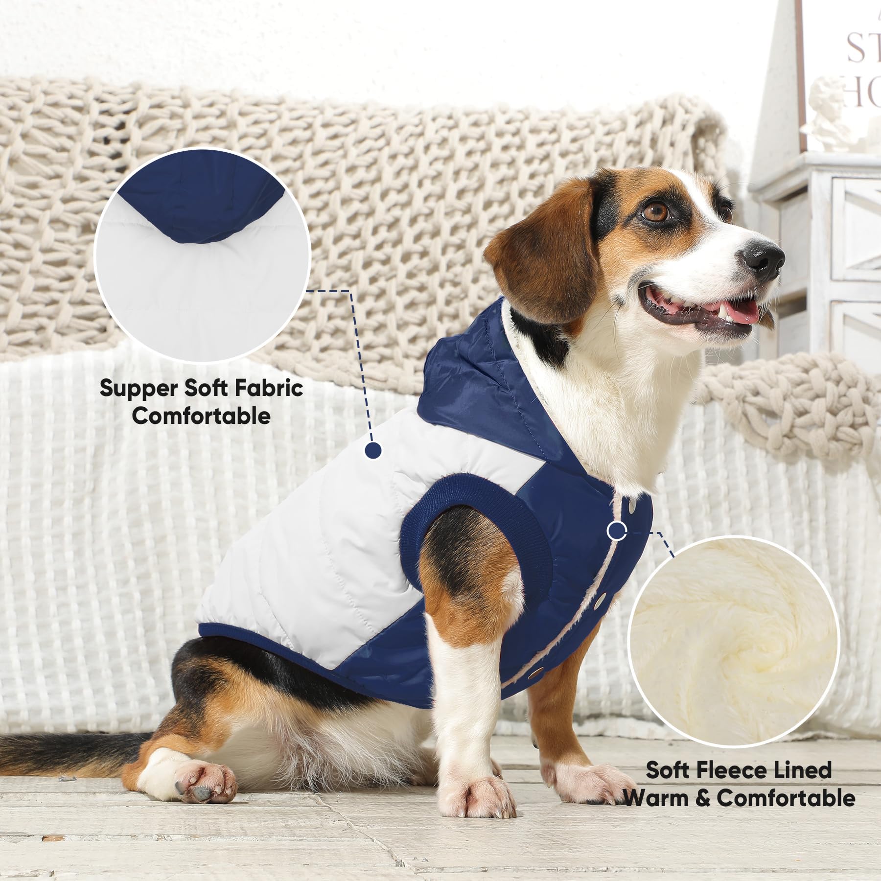 Vecomfy modèle taille L pour chien moyen, idéal pour garder le chien au chaud.