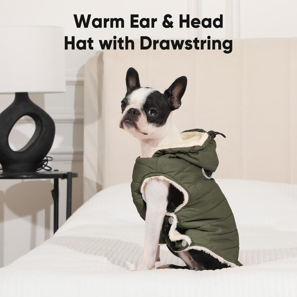 Veste Vecomfy pour chien avec doublure polaire chaude et confort idéal pour l’hiver.