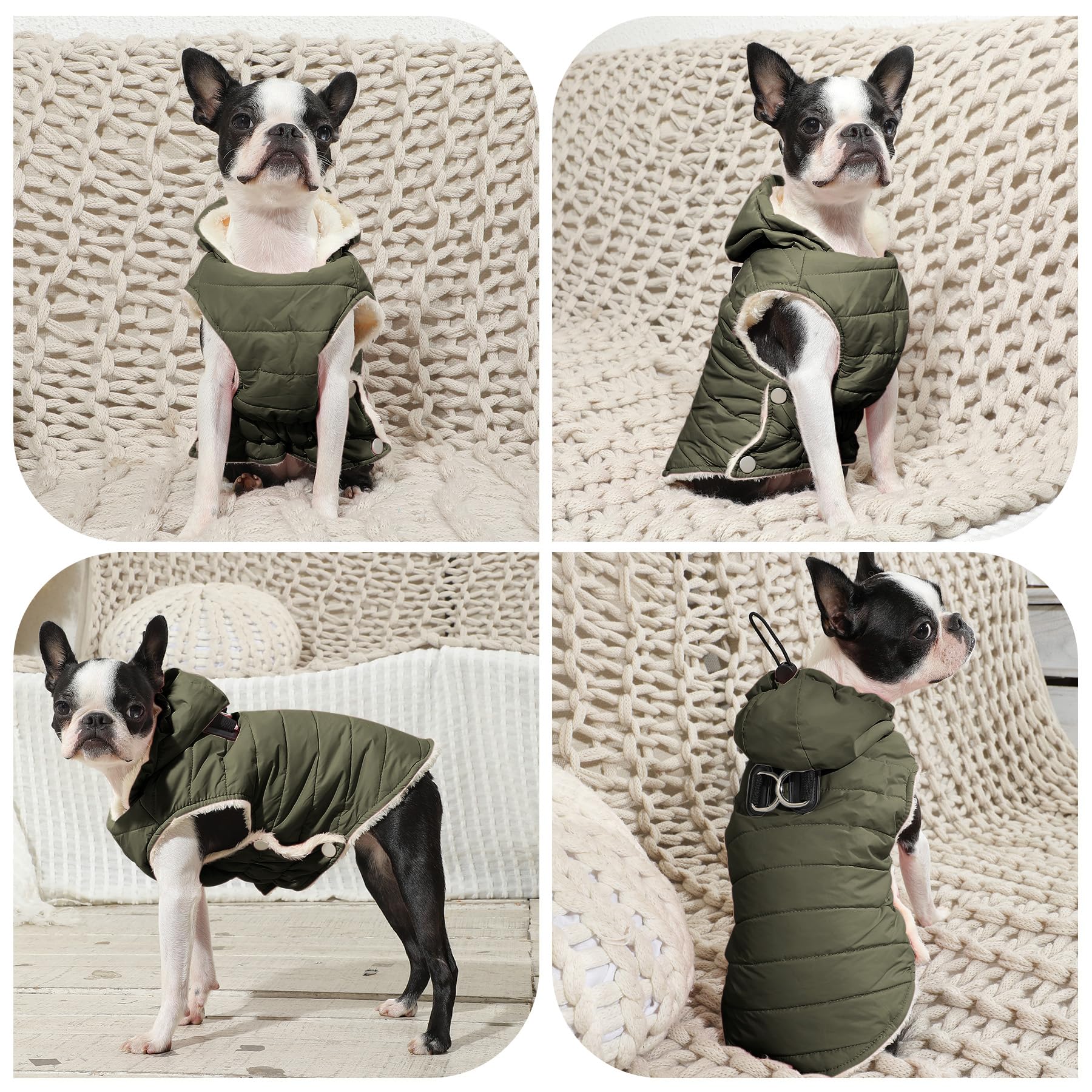 Veste Vecomfy thermiquement adaptée avec capuche pour les temps froids.