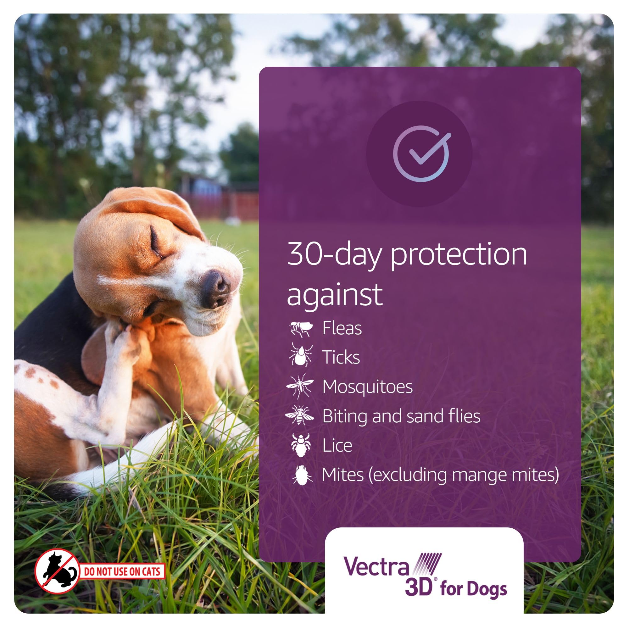 Vectra 3D – application topique sur le dos du chien.