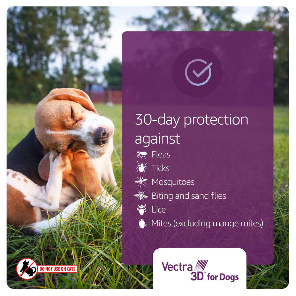 Vectra 3D: protection contre les tiques pour chien grand, prévention efficace.