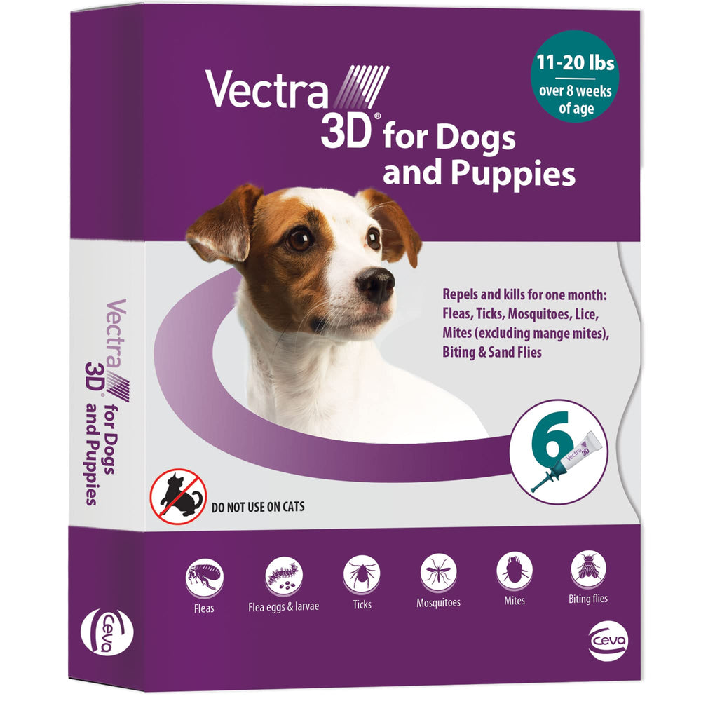 Vectra 3D pour petit chien – bouteille facile à appliquer et pratique.