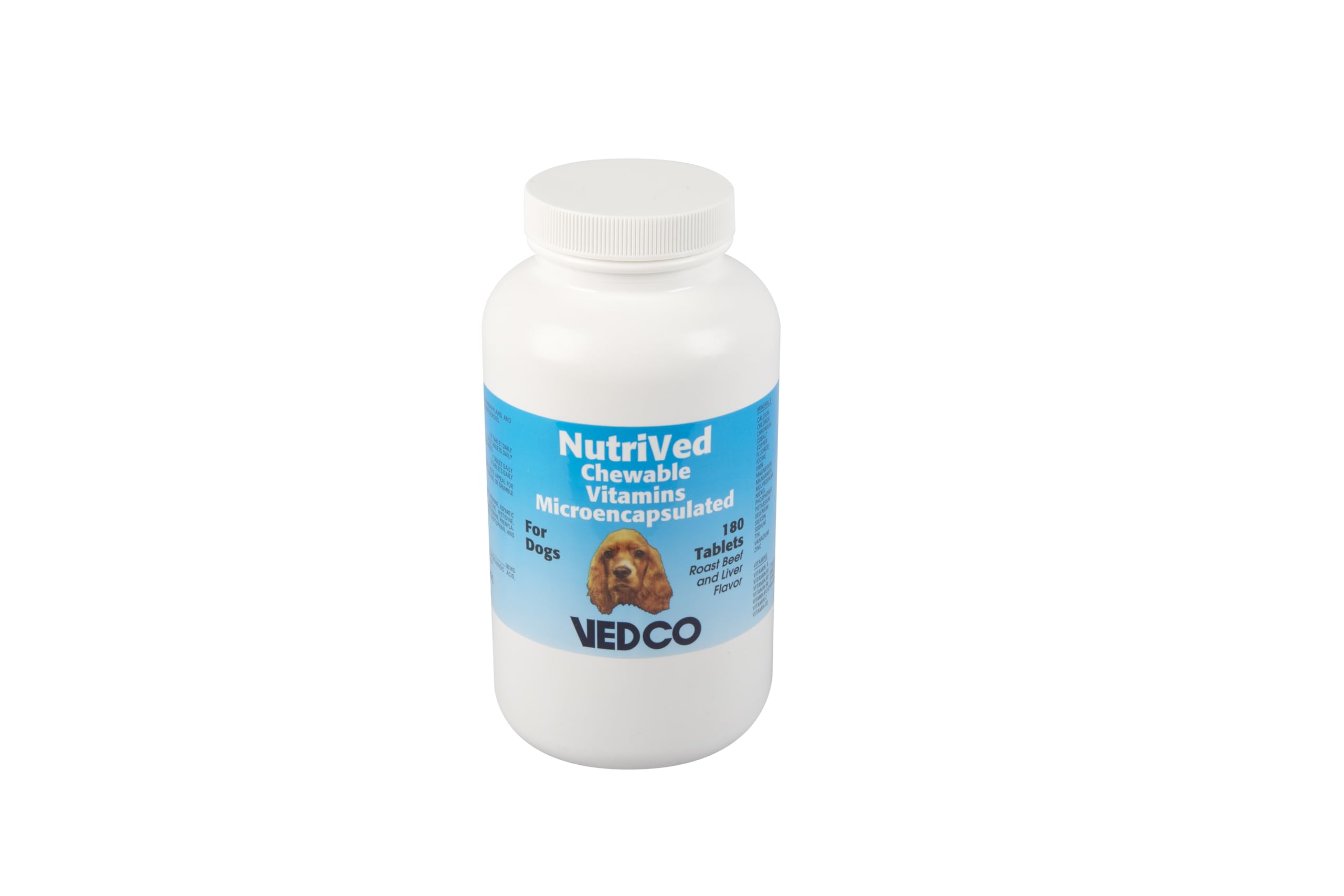 Vedco Nutrived pour chien, comprimés à croquer microencapsulés, soutien potentiel à la vitalité et immunité.