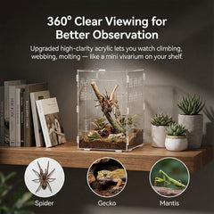 Veectgoo Enclos Tarantula avec portes magnétiques pour accéder sans déranger.