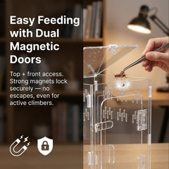 Veectgoo Enclos Tarantula vue claire à 360 degrés pour observer les comportements.