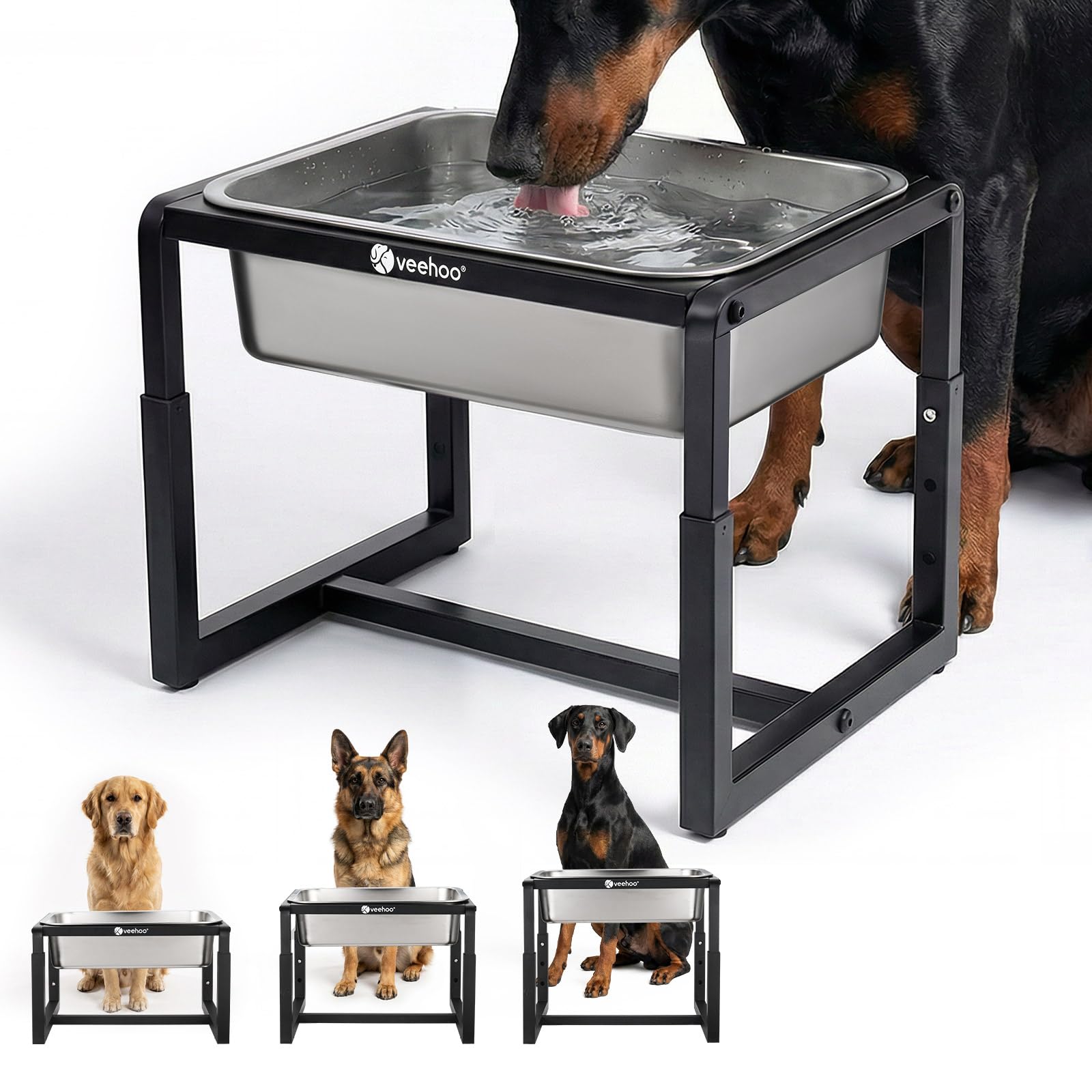 Bol d’eau élevé Veehoo, grande capacité idéale pour grands chiens