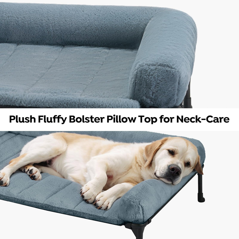 Coussin bolster peluche Veehoo offrant un soutien cervical doux